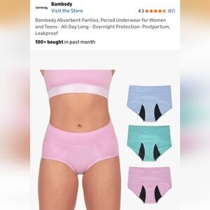 Bambody Period Underwear Size 4